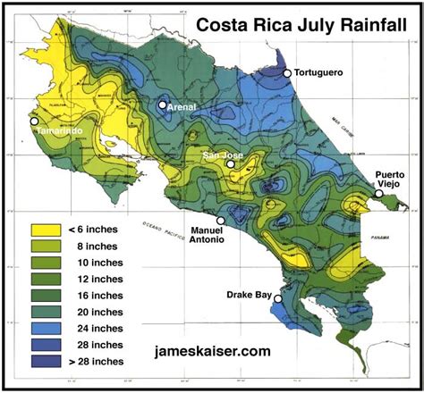 costa rica weather in june and july